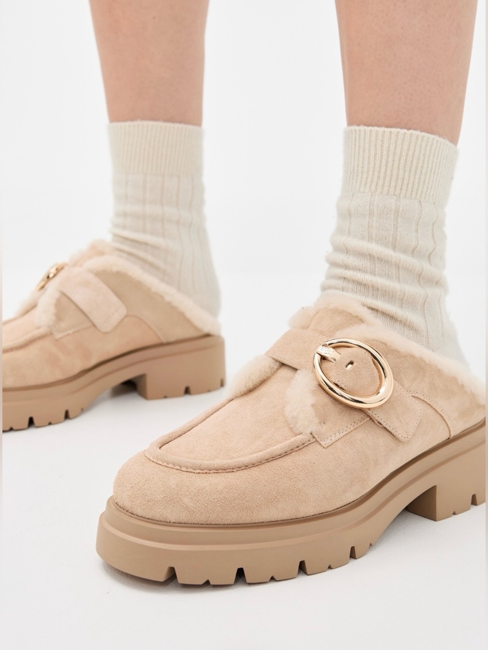 Stuart Weitzman Benni Shearling Mules. Brand new. Never worn. Size 7.5